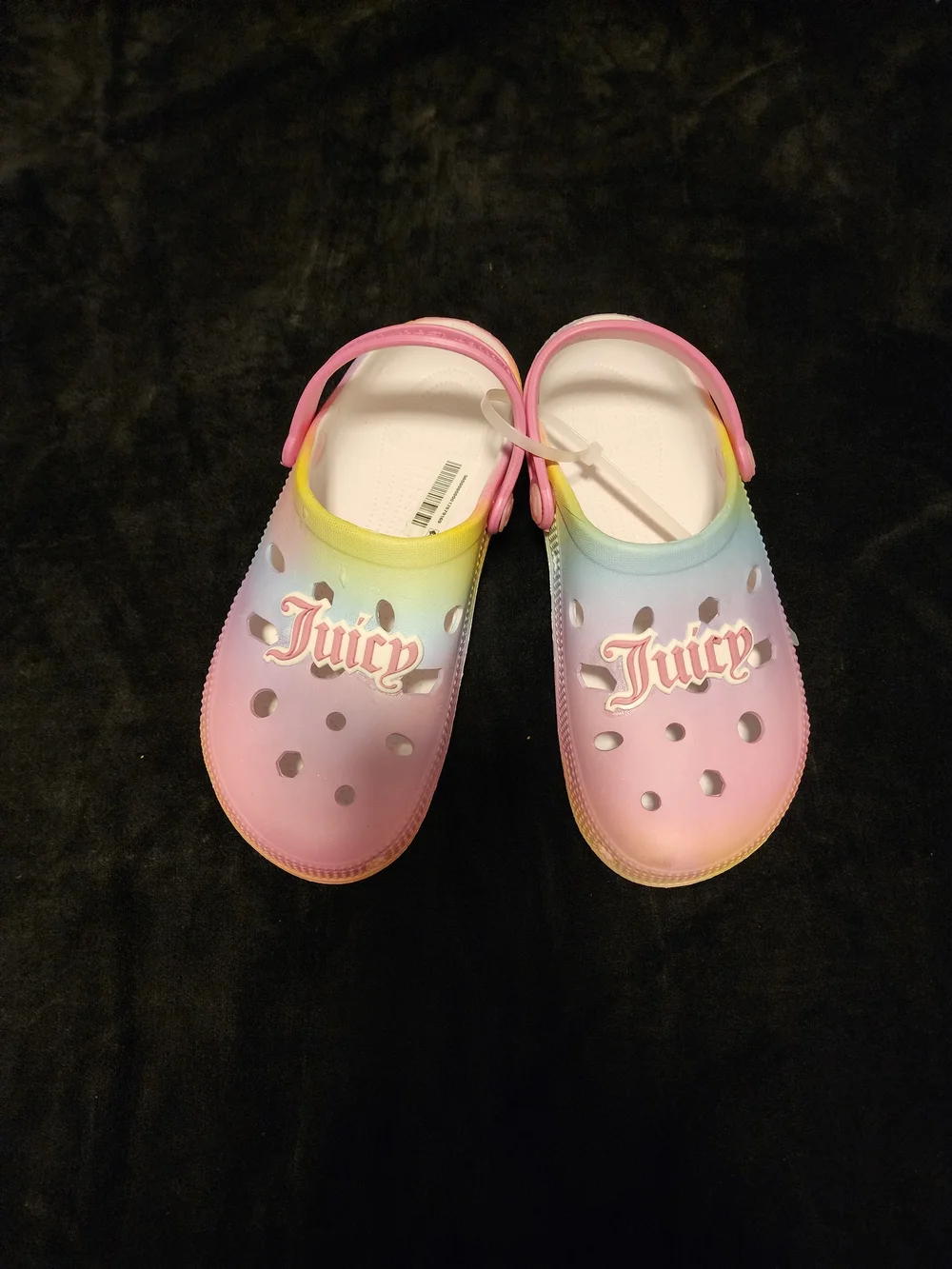 Juicy Couture Buena Ventura Tie Dye Girl Clog Size 3.